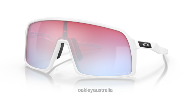 Sutro Prizm Snow Sapphire Lenses, Polished White Frame Oakley2ZJX86