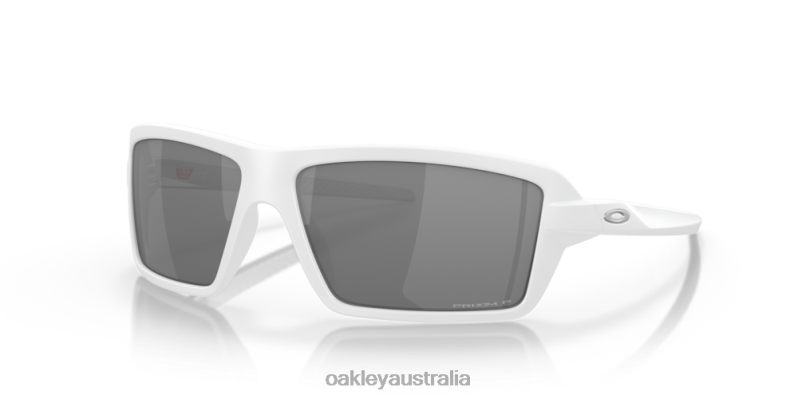 Cables Prizm Black Polarized Lenses, Matte White Frame Oakley2ZJX674