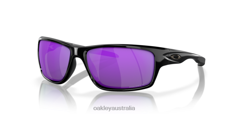 Canteen Violet Iridium Polarized Lenses, Polished Black Frame Oakley2ZJX746