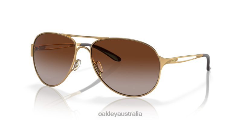 Caveat Dark Brown Gradient Lenses, Polished Gold Frame Oakley2ZJX509