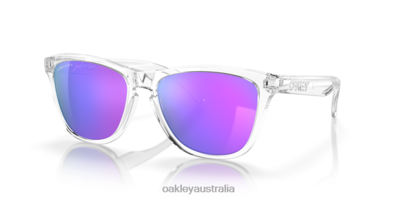 Frogskins Prizm Violet Lenses, Polished Clear Frame Oakley2ZJX114