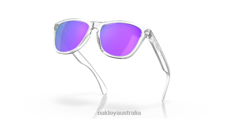 Frogskins Prizm Violet Lenses, Polished Clear Frame Oakley2ZJX114