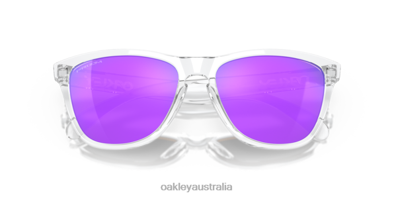 Frogskins Prizm Violet Lenses, Polished Clear Frame Oakley2ZJX114