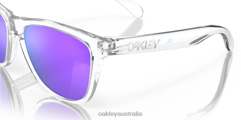 Frogskins Prizm Violet Lenses, Polished Clear Frame Oakley2ZJX114