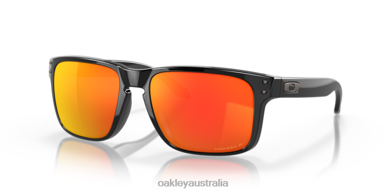 Holbrook Prizm Ruby Polarized Lenses, Polished Black Frame Oakley2ZJX60